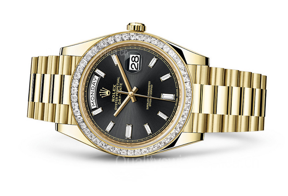 Rolex Day-Date 228398TBR Swiss Automatic Watch Black Dial Presidential Bracelet 40MM