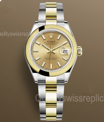 Rolex Lady-Datejust 279163-0002 Automatic Watch Golden Dial 28mm