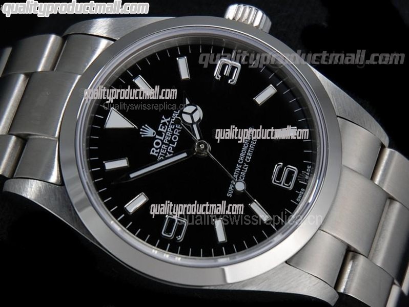 Rolex Explorer II 40MM Swiss GMT Hour Automatic Watch-Black Dial White Dot markers-Stainless Steel Oyster Bracelet