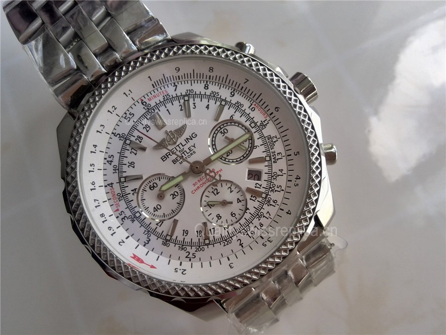 High-end Replica Breitling Watches - Bentley 30S White Dial 