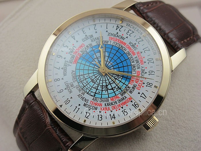 Vacheron Constantin Traditionnelle Earth’s Surface Swiss 2824 Movement 18K Gold Watch