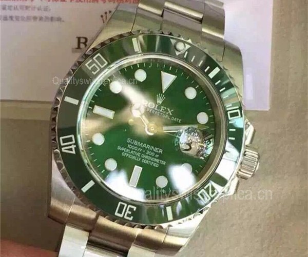 Rolex Submariner Oyster Perpetual Date 116610LN Swiss 3135 Automatic Watch Green Dial (Clone)