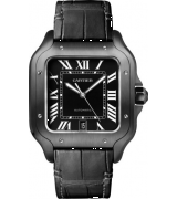 Cartier Santos wssa0039 Automatic Steel Watch Black Dial 39.8mm