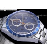 Tag Heuer Carrera 41MM Automatic Chronograph-Blue Dial, Silver Ring subdials-Stainless Steel Bracelet