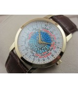 Vacheron Constantin Traditionnelle Earth’s Surface Swiss 2824 Movement 18K Gold Watch