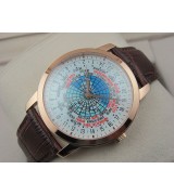 Vacheron Constantin Traditionnelle Earth’s Surface Swiss 2824 Movement Rose Gold Watch