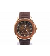 Patek Philippe Aquanaut Swiss Automatic Watch-Brown Dial Brown Rubber Strap
