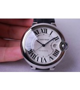Cartier Ballon Bleu W69017Z4 Swiss 2824 Automatic Watch - Silver Dial For Men 42mm 