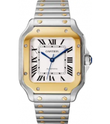 Cartier Santos 100 w2sa0007 Swiss Automatic Watch Two Toned 35.1mm