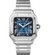 Cartier Santos wssa0013 Automatic Steel Watch Blue Dial 39.8mm