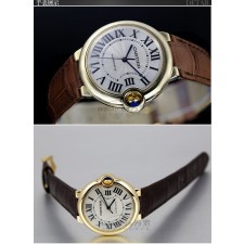 Cartier Ballon Bleu Swiss Automatic Watch-Coffee Leather Bracelet-W6900356 36.6mm