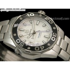 Tag Heuer Aquaracer 500M Calibre 5 Automatic Watch-White Dial-Stainless Steel bracelet 