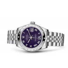 Rolex Datejust Ladies 178344-0002 Swiss Automatic Dark Purple Dial 31MM