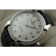 Vacheron Constantin Malte Swiss 2824 Movement Diamond Bezel Watch-White