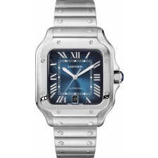 Cartier Santos wssa0013 Automatic Steel Watch Blue Dial 39.8mm